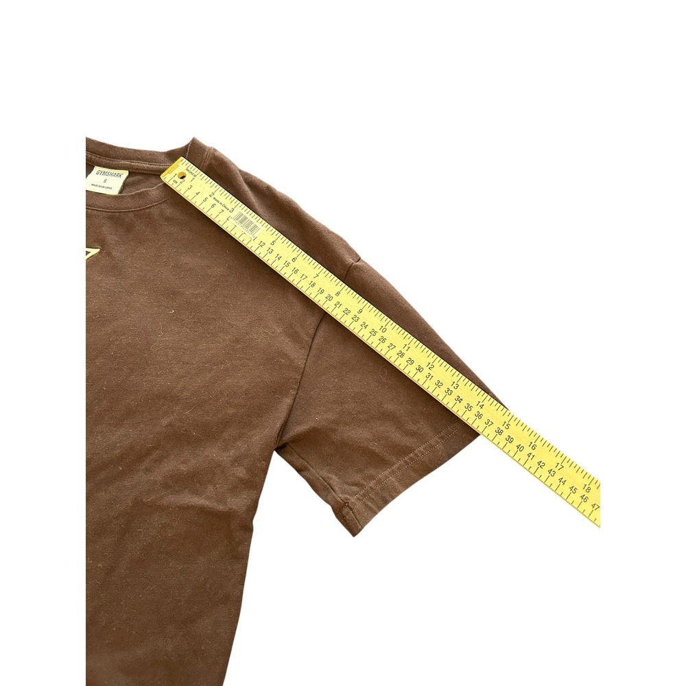 Gymshark Lifting Club Espresso Brown Cropped Graphic T-Shirt Womens Small - Picture 8 of 8